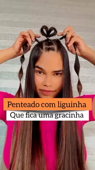 Adulto Penteado Com Liguinha