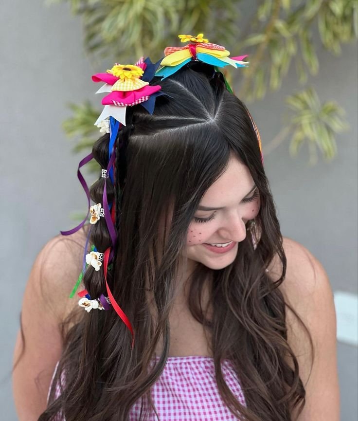 Penteado Festa Junina Fácil